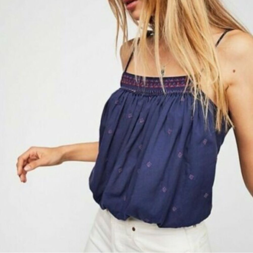Free People Embroidered Eternal Love Tank Size XS